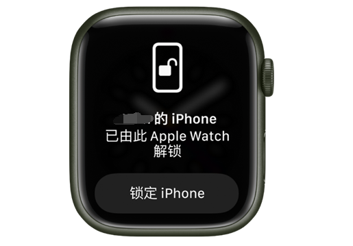 海南苹果手机维修分享用 AppleWatch 解锁配备面容 ID 的 iPhone方法 